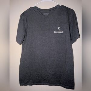 Browning Men's Medium Heathered Blue Tee Live Free and Hunt Tough